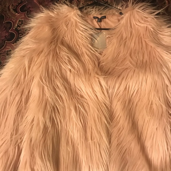 Urban outfitters mauve fur coat - Picture 1 of 4
